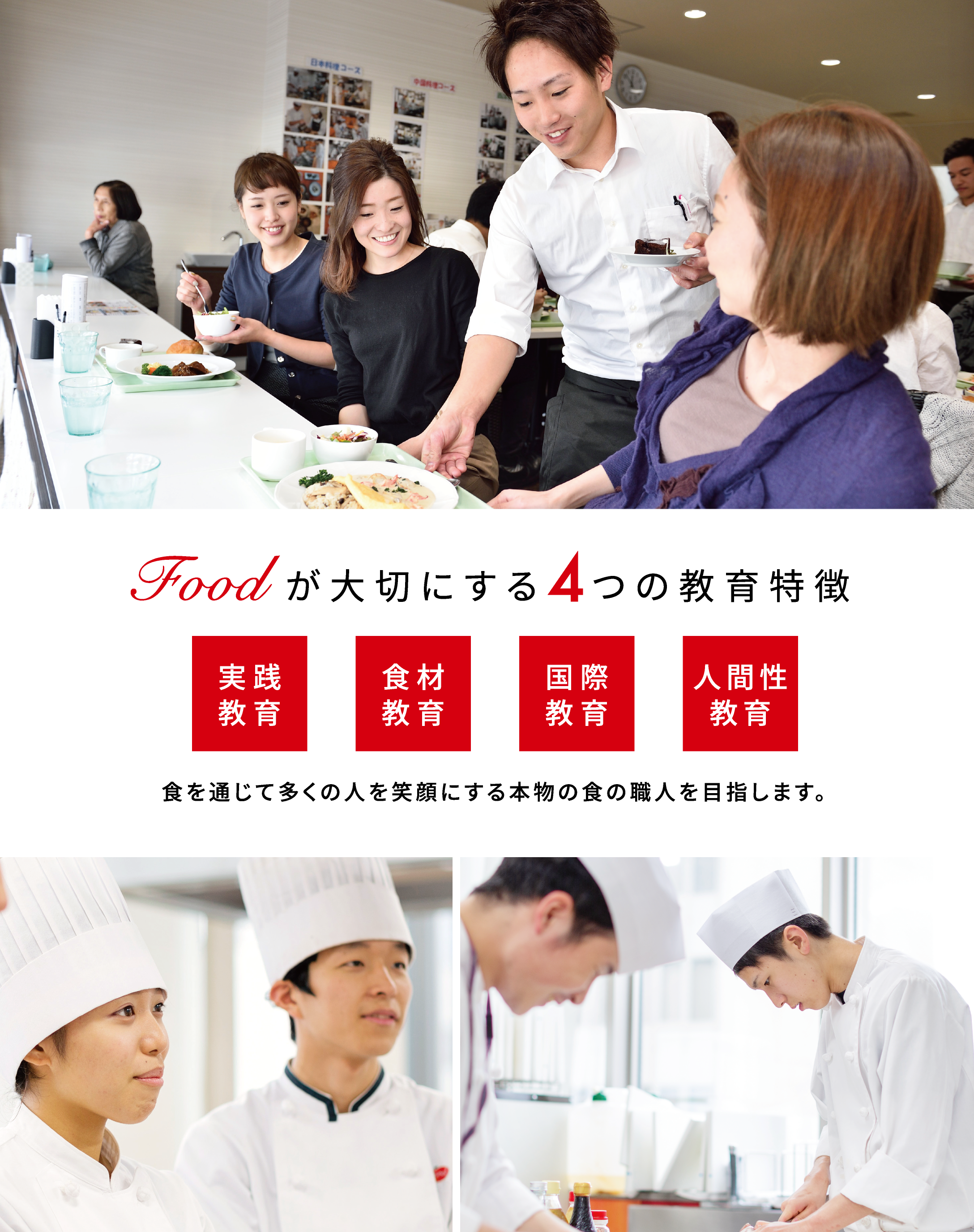 Foodの特色 新潟で調理 カフェ 製菓 製パン 栄養の世界を目指すならfood フード 国際調理製菓専門学校